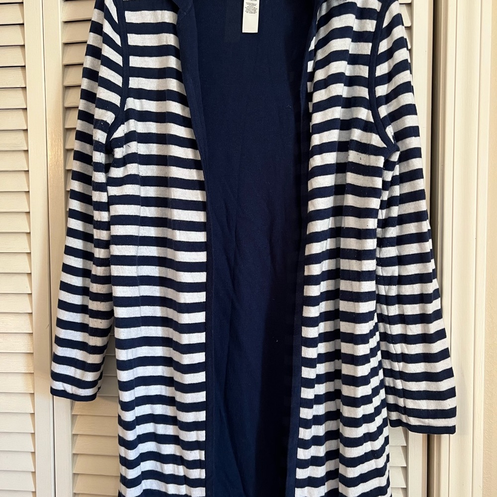 Blue and White long cardigan